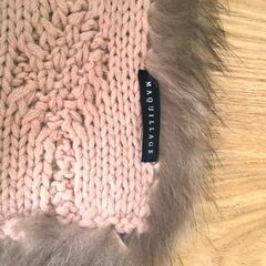◆1,000円◆可愛いピンクのファー付きマフラー◆美品◆の画像