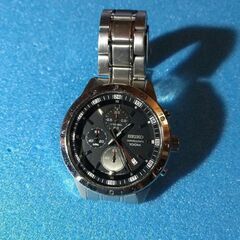  良品 seiko クロノグラフ デイト ラウンド メンズ腕時計 