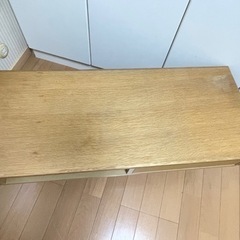 北欧風　おしゃれなローテーブル　木製　収納&引き出し付きの画像