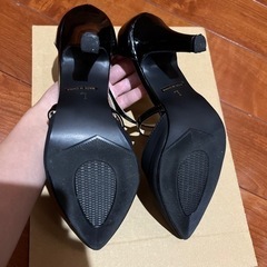 【美品】ミュール 黒　Lサイズ 7センチヒールの画像
