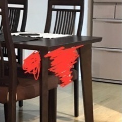 ダイニングテーブル➕ダイニングチェア✖️4の画像