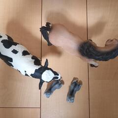 トイザらス　シュライヒ　フィギュア　牛　馬　ウサギ　USED の画像