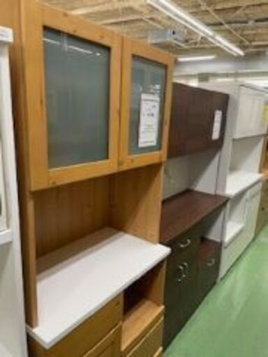 【ドリーム川西店御来店限定】  2枚扉オープンボード ブラウン H1900×W803×D472 クリーニング済み 【2001245255600560】