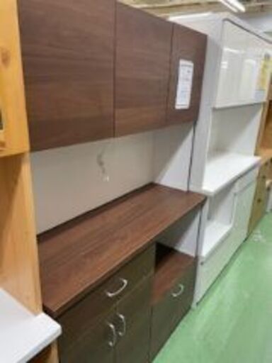 【ドリーム川西店御来店限定】 ワンズコーポレーション 3枚扉オープンボード ブラウン H1804×W1177×D424 クリーニング済み 【2001246255600190】