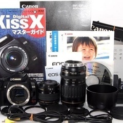 Canon キャノン EOS Kiss X 純正＆超望遠Ｗズーム...