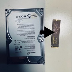 HDDをm.2SSDにデータ移行行います！