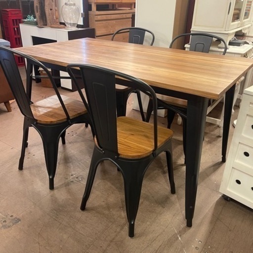 《売約済》Lowya ロウヤ　デレーナ　ダイニングテーブル セット ダイニングテーブルセット ダイニングセット ダイニング 5点セット ダイニング ベンチ 4人 ダイニングチェア リビング 食卓 テーブル 食卓テーブル 食卓椅子 4点