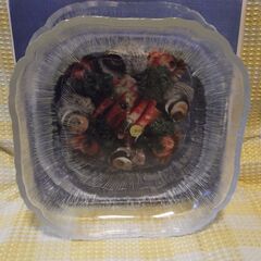 【譲渡済】未使用◆HOYAクリスタル◆スクウェアガラス大皿 イルミナスの画像