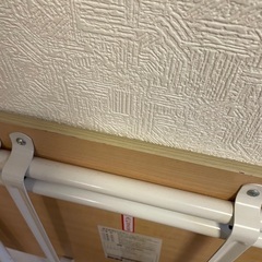 [山善] サイド テーブル(折りたたみ) 幅50×奥行48×高さ70cm ナチュラルの画像