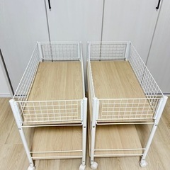 お得な2個セット♡山善押入れ収納ラックキャスター付き