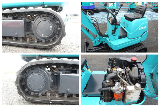 コベルコ：KOBELCO:SK007:中古油圧ショベル◆0.7ｔ◆ミニユンボ◆建設機械ガチャック仕様/シリンダーオイルシール全交換済み