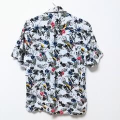 【美品】PAGELO メンズ 半袖 プリントシャツ ボタニカルの画像