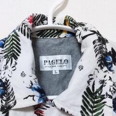 【美品】PAGELO メンズ 半袖 プリントシャツ ボタニカルの画像