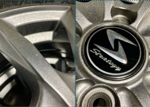 「商談中」㊼155/65R14 新品冬用タイヤ4本と中古美品ホイールとナット付き