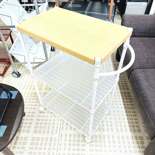 1/25【お買得品】家具 メタルラック 3段 ホワイト 収納 ワゴン
