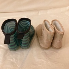 子ども　長靴 17cm  ブーツ16cm  2足セットの画像