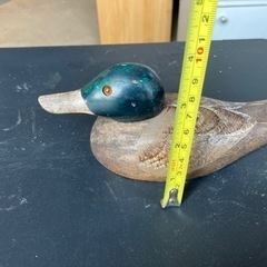 あひるの木製の置物