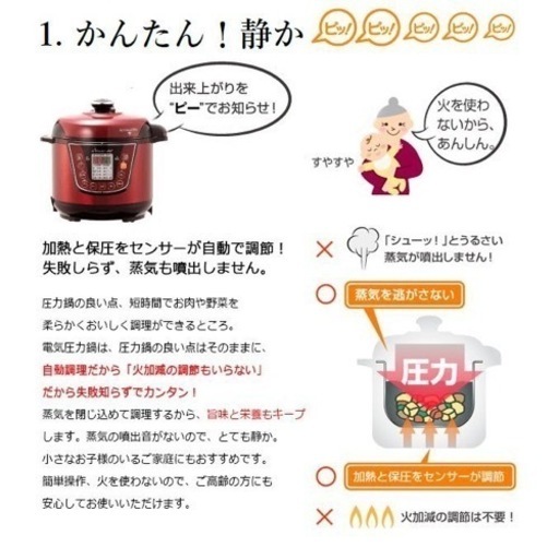 7000円からお値下げ！　新品不使用　ワンダーシェフ e-wonder OEDA30 マイコン電気圧力鍋 3L 楽天市場】ワンダーシェフ マイコン電気圧力鍋 3リットル OEDA30 家庭 