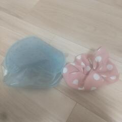 🌸〜お話中〜🌸水玉模様のシュシュ&ポーチ🌸