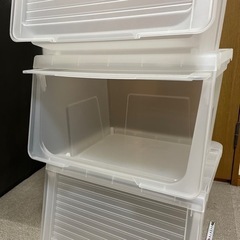 収納　オープンボックス　スライド式　クリアケース　3個セットの画像
