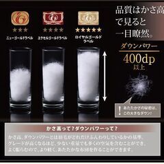 未使用訳あり　日本製　五ッ星　ロイヤルゴールドラベル　ポーランド産ホワイトダックダウン９３％　１，9キロ　キング　アイボリーの画像