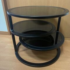 定価3万　お洒落なスチールx強化ガラステーブル　ローテーブル　サイドテーブル　の画像