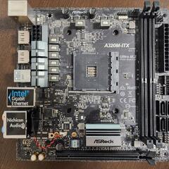 ジャンクSocketAM4 ITXマザー ASRock A320...