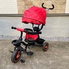 サンシェード付三輪車　カゴ、コントロールバー付き