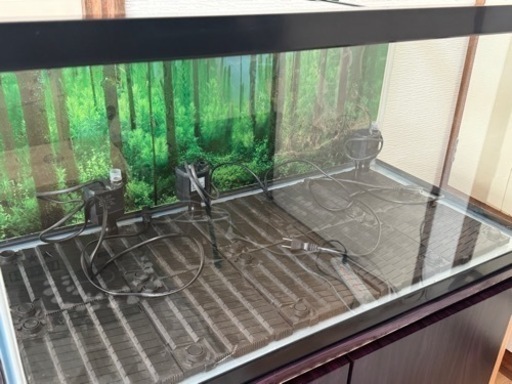値下げしました！　美品　GEX マリーナ水槽　水槽台　ガラス蓋付　熱帯魚　底面濾過　水中ポンプ