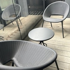 ガーデン テーブル セット ラタン ラタン調 ガーデンファニチャ...