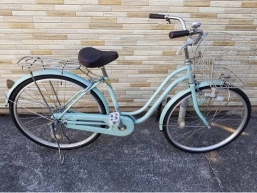 中古自転車 変速無し26インチ LEDダイナモライト 軽整備済み 防犯登録対応 町田市 相模原市  75MM