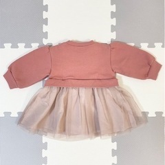 〈34〉ベビー服　長袖チュニックワンピース　70の画像