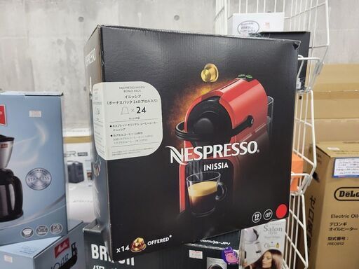 【店頭引き取り限定】ネスプレッソ イニッシア  レッド/コーヒーメーカー