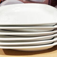 【店頭引き取り限定】OVER & BACK STAXS 角皿 6枚セット 食洗機・レンジ可 18.7cm×18.7cm の画像