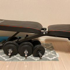 腹筋台　トレーニングベンチ　ダンベルの画像