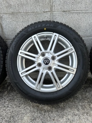 ブリザックVRX3 155/65/14 走行100kmホイール付き中古 23年38週