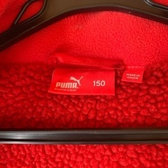 PUMAベンチコート　赤　フード付き【150サイズ】の画像
