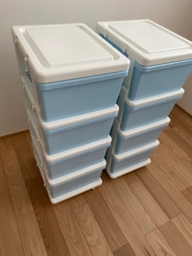 【美品】4段衣装ケース(キャスター付)×2