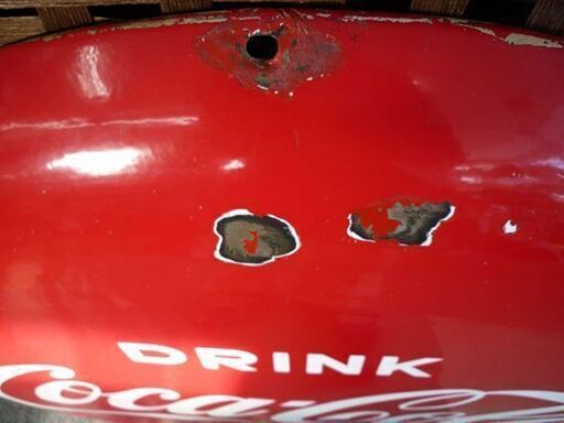 ☆Coca-Cola コカ・コーラ ボタンサイン 直径840mm 高さ65mm 丸看板 サインボタン コカコーラ レトロ 壁掛け ノベ
