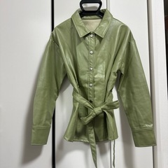 clear レザーシャツ