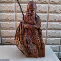 木彫り 仙人像 福禄寿 縁起物