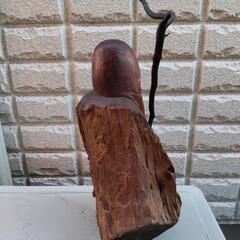 木彫り 仙人像 福禄寿 縁起物の画像