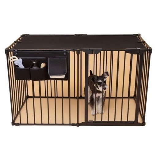 Simple Modern Cage専用 フェルトタープ＆マルチケース犬用ゲージ (ブラック)