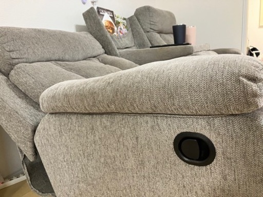 【美品】イエローボックス沖縄 リクライニングソファ、輸入家具
