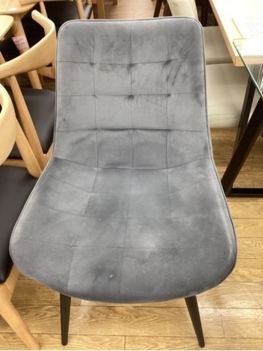 KL-65【新入荷　リサイクル品】ガラスダイニング3点セット　グレーイス