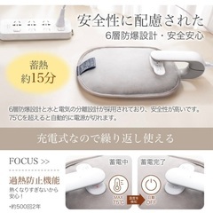 お値下げしました❤️新品❤️湯たんぽ 充電式  お湯不要  カバー付の画像