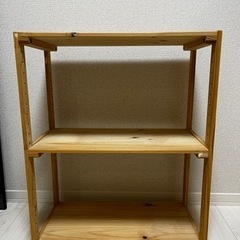 【お譲りします！】木製シェルフ　30D x 60W x 73.5H