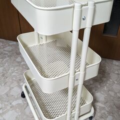 【成約済】IKEA キッチンワゴン RASKOG ロースコグ 廃盤色"アイボリー" 極美品の画像