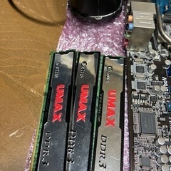 自作PCパーツ　asus P6X58D Premium CORE I7-980x マザーボード CPU 簡易水冷　メモリ8G 3枚　セット　中古の画像