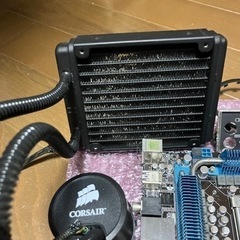 自作PCパーツ　asus P6X58D Premium CORE I7-980x マザーボード CPU 簡易水冷　メモリ8G 3枚　セット　中古の画像